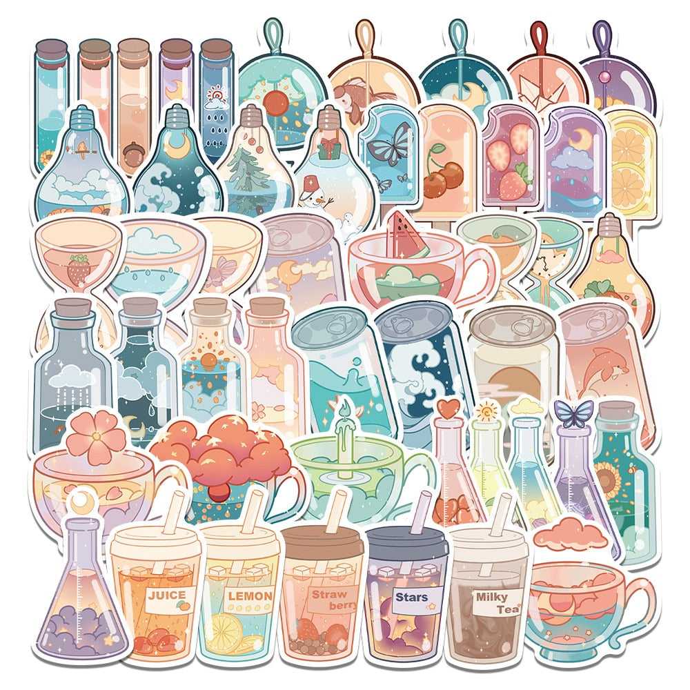 Cute Drink Stickers Pack: Adorable Beverage-ChandeliersDecor