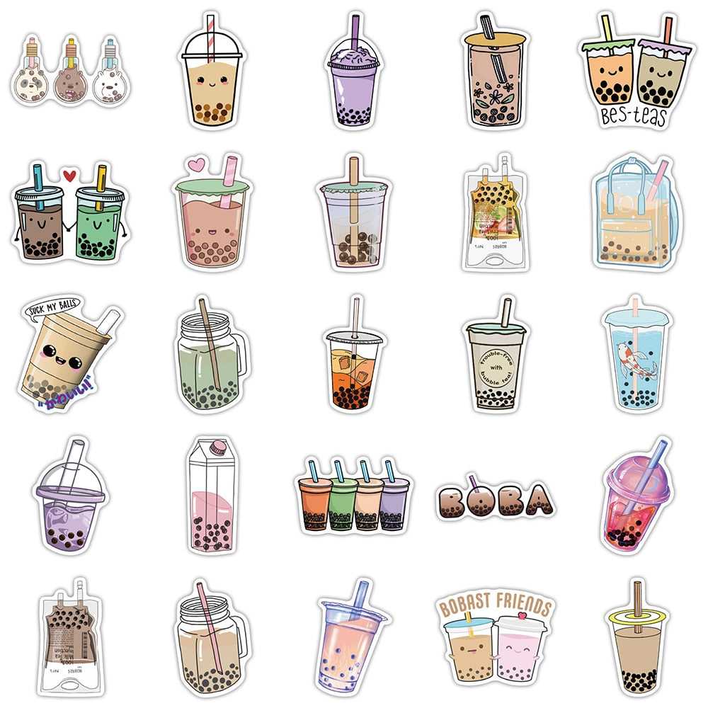 Cute Drink Stickers Pack: Adorable Beverage-ChandeliersDecor