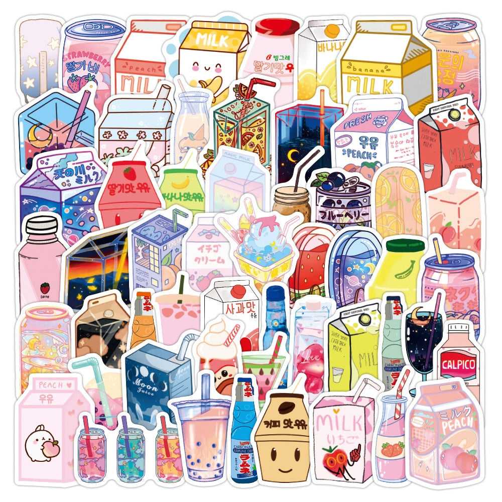 Cute Drink Stickers Pack: Adorable Beverage-ChandeliersDecor