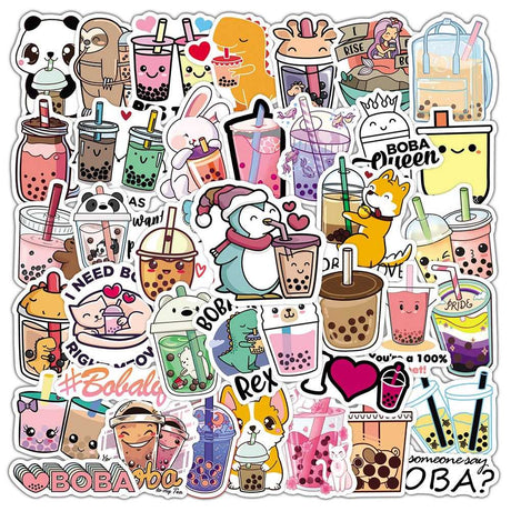 Cute Drink Stickers Pack: Adorable Beverage-ChandeliersDecor