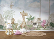 Cute Jungle Safari - Baby Room Wallpaper Mural-ChandeliersDecor.com