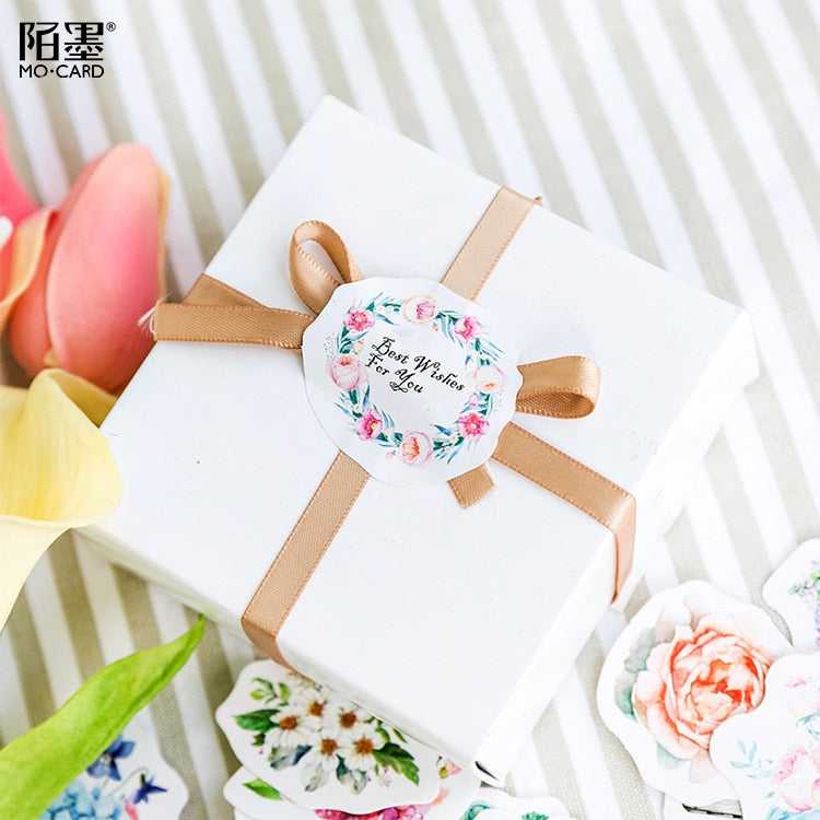 Cute Korean Japanese Journal Paper Diary Flower Stickers Scrapbooking Stationery Teacher School Supplies-ChandeliersDecor