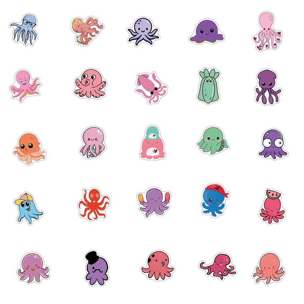 Cute Octopus Stickers Pack-ChandeliersDecor