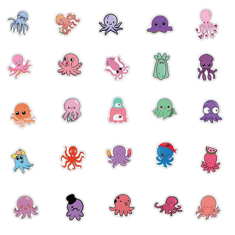 Cute Octopus Stickers Pack-ChandeliersDecor