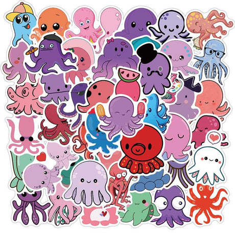 Cute Octopus Stickers Pack-ChandeliersDecor