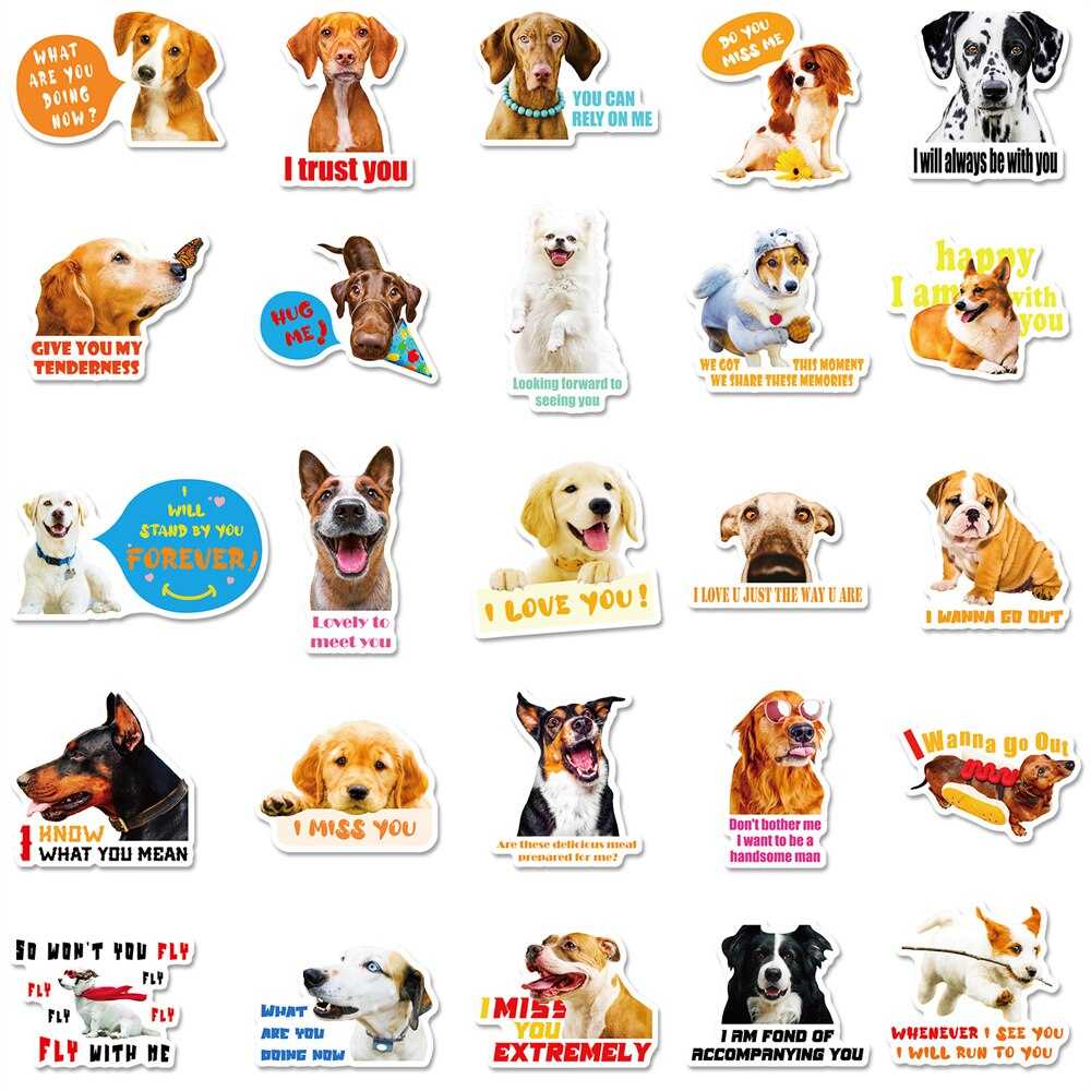 Cute Realistic Dog Stickers Pack-ChandeliersDecor