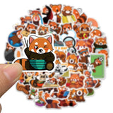 Cute Red Panda Stickers Pack-ChandeliersDecor