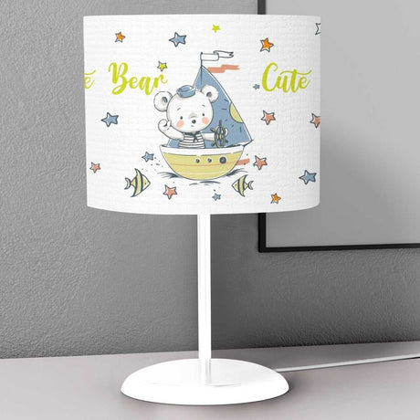 Cute Tiny Sailor Teddy Bear Kids Bedroom Night Lamp-ChandeliersDecor