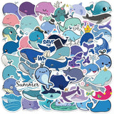 Cute Whale Animal Anime Stickers Pack-ChandeliersDecor