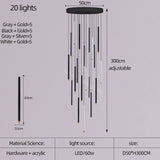 Cylindrical Two Color LED Chandelier - Dazzling Illumination-ChandeliersDecor