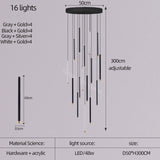 Cylindrical Two Color LED Chandelier - Dazzling Illumination-ChandeliersDecor