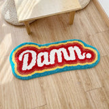 DAMN Letter Element Rug: Edgy Style and Comfort in Every Detail-ChandeliersDecor