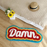 DAMN Letter Element Rug: Edgy Style and Comfort in Every Detail-ChandeliersDecor