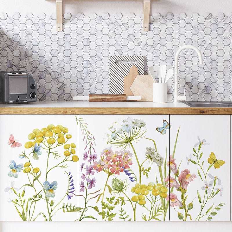 Dandelion Flowers Wall Stickers for Living room | Flowers Wall Decor Room Decoration Wall Decals