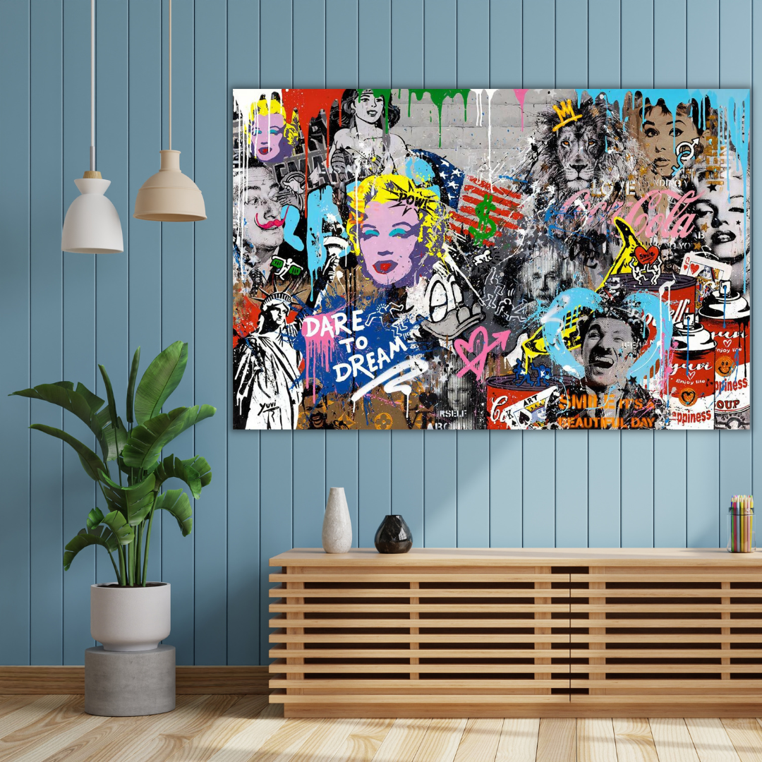 Dare to Dream Poster: Marilyn and Audrey – Imagination-ChandeliersDecor