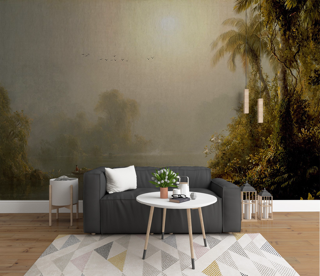 Dark Forest Theme Design - Tropical Wallpaper Mural-ChandeliersDecor