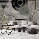 Dark Pattern Green - Living Room Wallpaper Mural-ChandeliersDecor.com