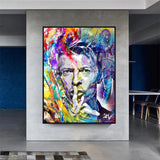 David Bowie Singer Famous Wall Canvas Art Wall Hanging-ChandeliersDecor