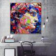 David Head Sculpture Graffiti Canvas Wall Art