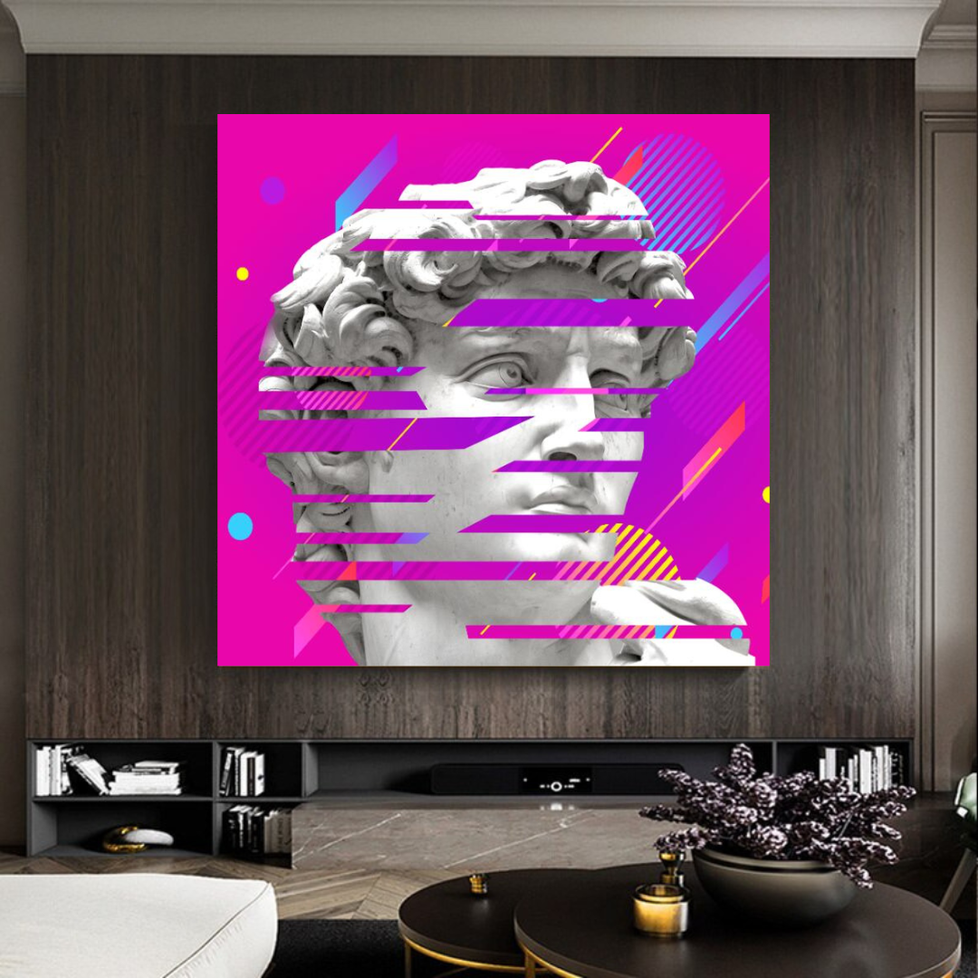 David Sculpture Canvas Wall Art-ChandeliersDecor