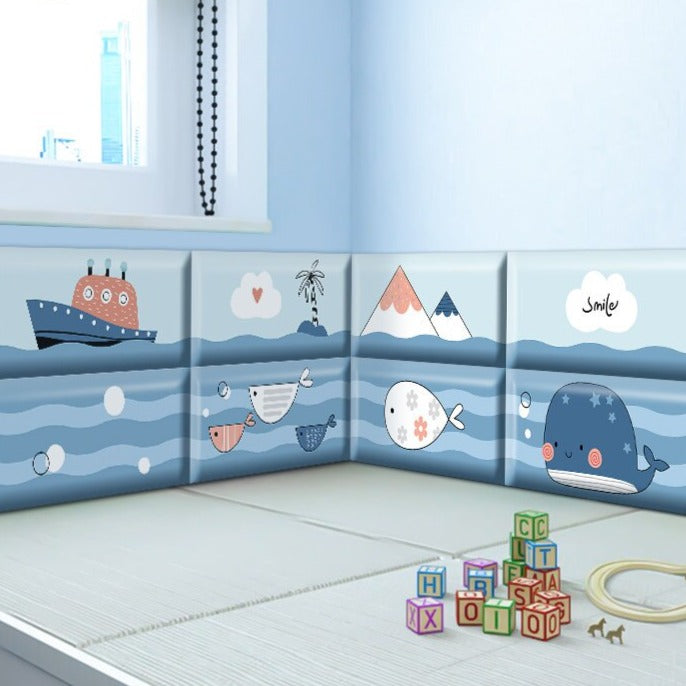 Deep Sea Divers Kids Wall Padded Safety Cushions-ChandeliersDecor