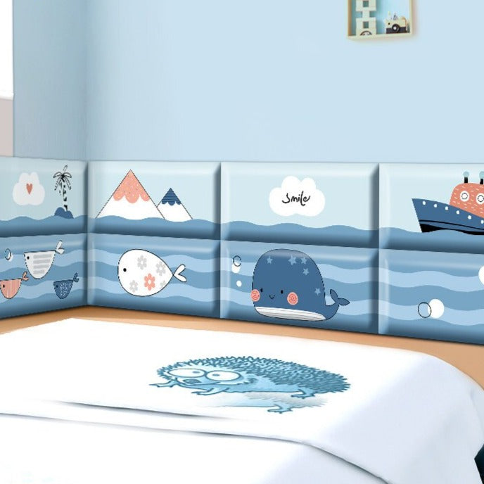 Deep Sea Divers Kids Wall Padded Safety Cushions-ChandeliersDecor