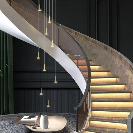 Designer Arc Luxury Staircase Chandelier-ChandeliersDecor