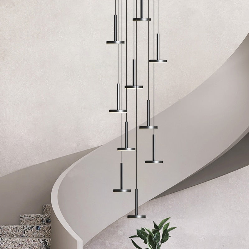 Designer Arc Luxury Staircase Chandelier-ChandeliersDecor