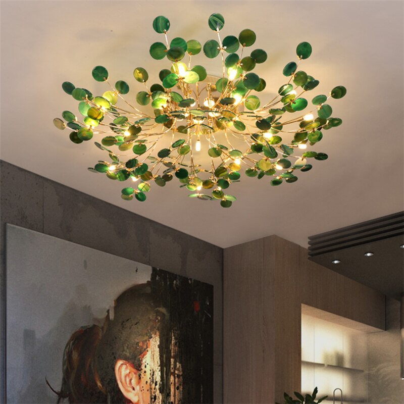 Designer Carnelian LED Ceiling Chandelier-ChandeliersDecor