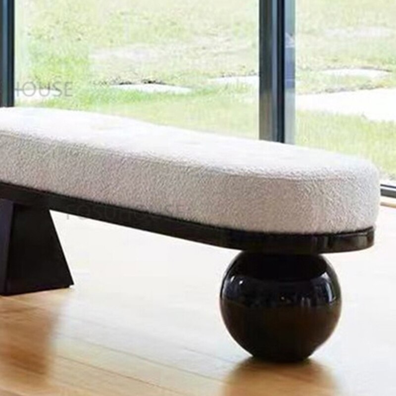 Designer Cashmere BenchDesigner Bench: Luxurious Cashmere Seating-ChandeliersDecor