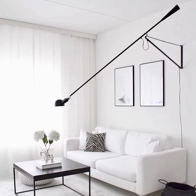 Designer Long Arm Adjustable Long Pole Wall Light-ChandeliersDecor