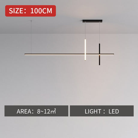 Dining Room Chandelier LED - Minimalist Strip Designer Lamp-ChandeliersDecor