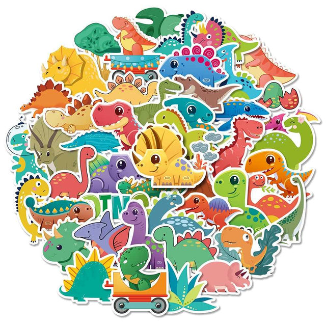 Dino Stickers Pack - Fun and Colorful Dinosaur Decals-ChandeliersDecor