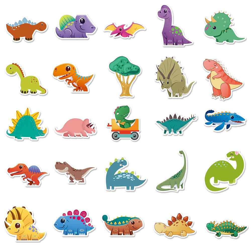 Dino Stickers Pack - Fun and Colorful Dinosaur Decals-ChandeliersDecor