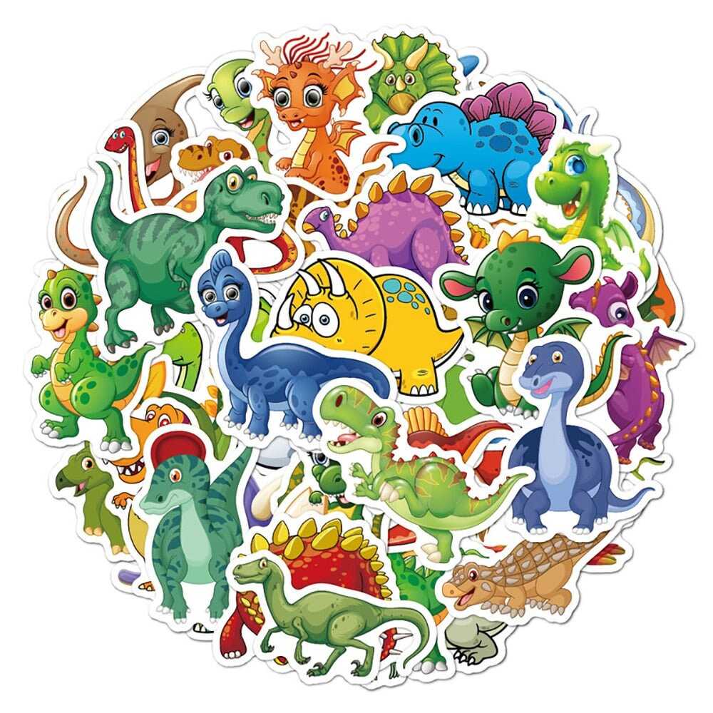 Dino Stickers Pack - Fun & Colorful Dinosaur Stickers!-ChandeliersDecor