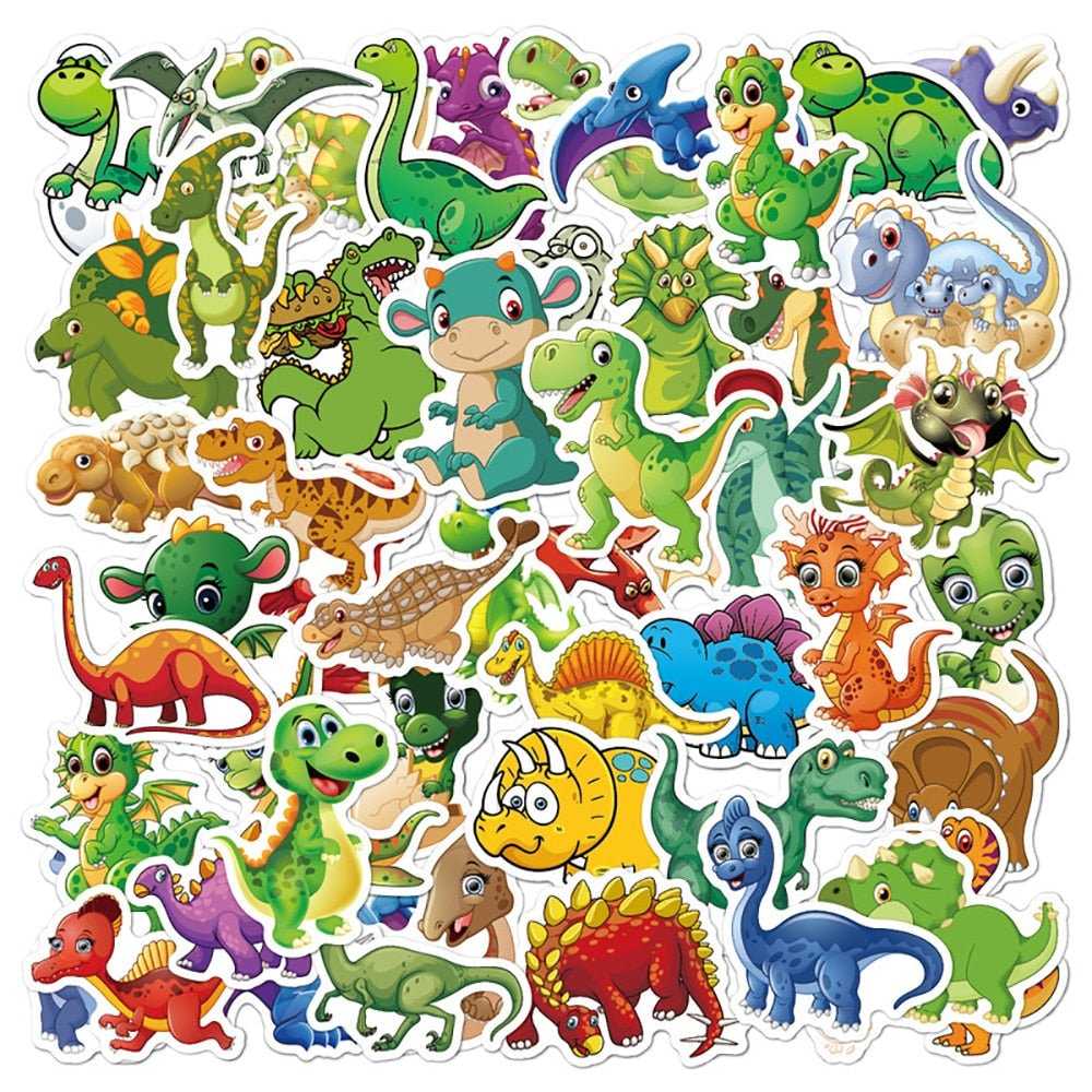 Dino Stickers Pack - Fun & Colorful Dinosaur Stickers!-ChandeliersDecor