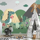 DinoLand Adventure Kids Room Dinosaur Wallpaper-ChandeliersDecor.com