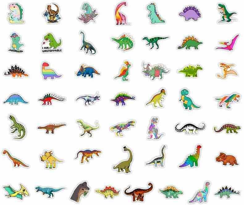 Dinosaur Stickers Pack - Fun and Colorful Stickers Set-ChandeliersDecor