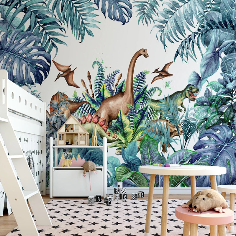 Dinosaur Theme Wallpaper - Perfect for Kids' Bedrooms-ChandeliersDecor
