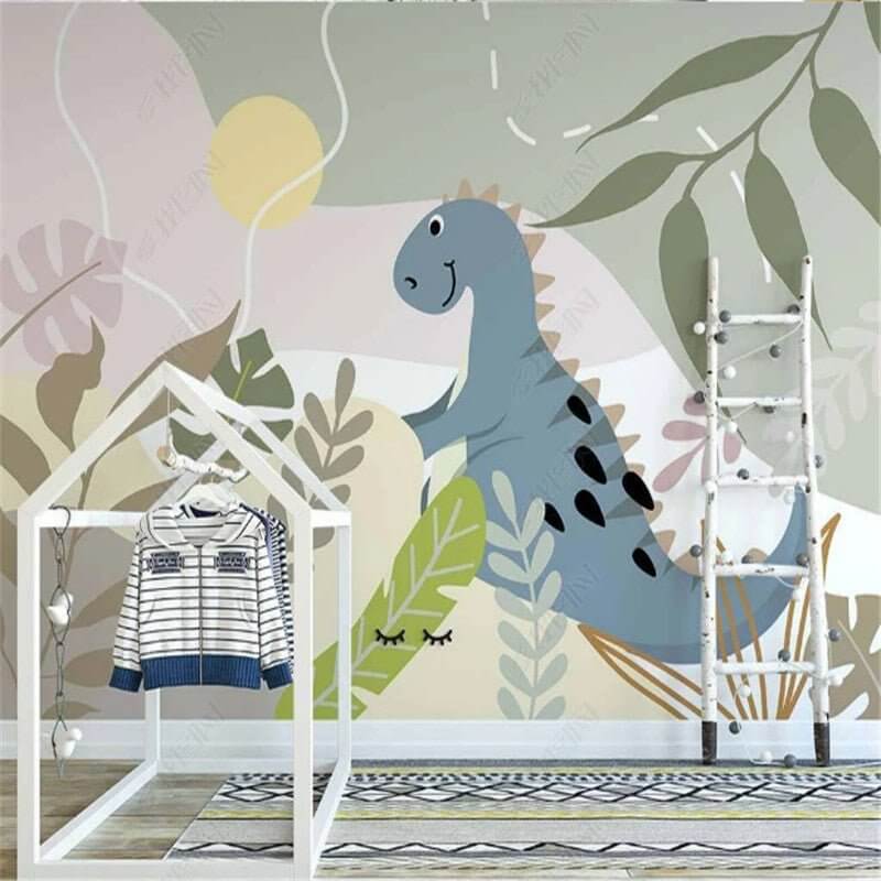 Dinosaur Wallpaper: Kids Room Stunning Design-ChandeliersDecor.com