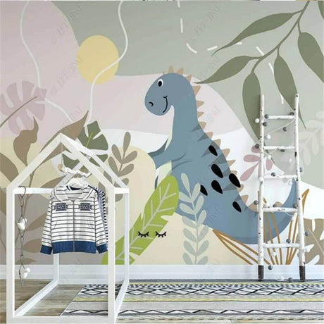 Dinosaur Wallpaper: Kids Room Stunning Design-ChandeliersDecor.com