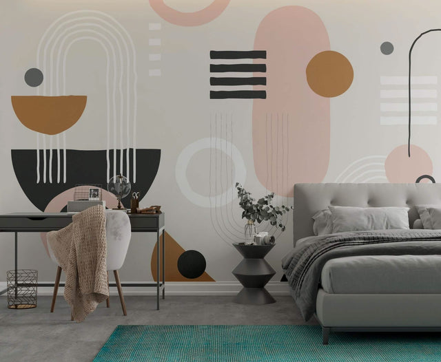Discover Bohemian Shapes Wallpaper Mural – Exclusive Design-ChandeliersDecor.com