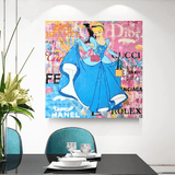 Disney Alice and The Wonderland Canvas Wall Art-ChandeliersDecor