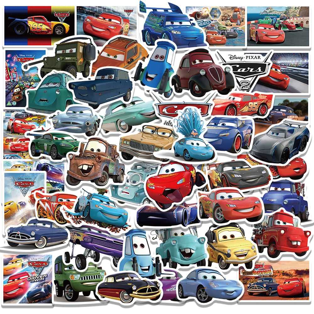Aufkleberpaket „Disney Animation Cars“.