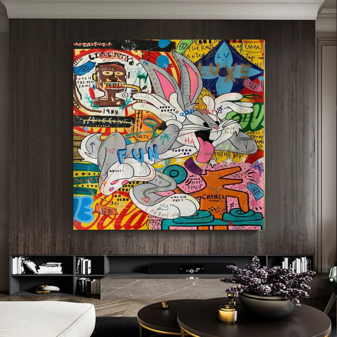 Disney Bugs Bunny Rabbit Canvas Wall Art-ChandeliersDecor