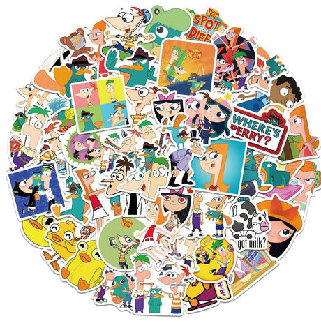 Disney Cartoon Phineas and Ferb Stickers Pack-ChandeliersDecor