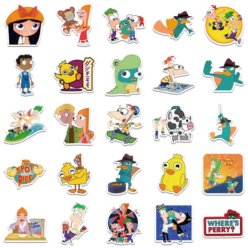 Disney Cartoon Phineas and Ferb Stickers Pack-ChandeliersDecor