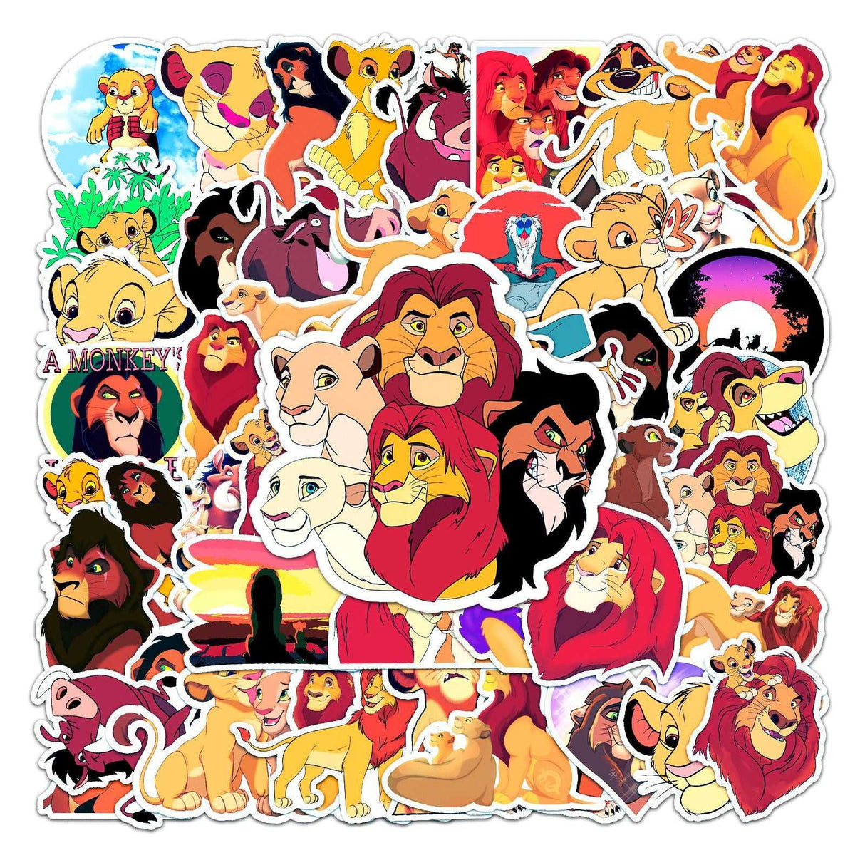 Disney Cartoon The Lion King Graffiti Stickers-ChandeliersDecor