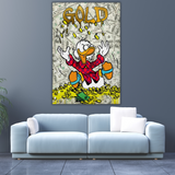 Disney Donald Duck Money Canvas Wall Art-ChandeliersDecor