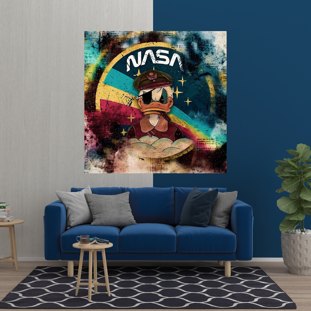 Disney Donald Duck NASA Astronaut Canvas Wall Art-ChandeliersDecor